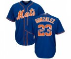 New York Mets #23 Adrian Gonzalez Authentic Royal Blue Team Logo Fashion Cool Base Baseball Jersey