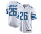 Detroit Lions #26 C.J. Anderson Game White Football Jersey