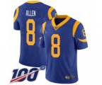 Los Angeles Rams #8 Brandon Allen Royal Blue Alternate Vapor Untouchable Limited Player 100th Season Football Jersey