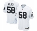 Oakland Raiders #58 Kyle Wilber Game White Football Jersey