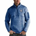 Winnipeg Jets Antigua Fortune Quarter-Zip Pullover Jacket Blue
