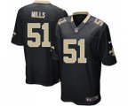 New Orleans Saints #51 Sam Mills Game Black Team Color Football Jersey