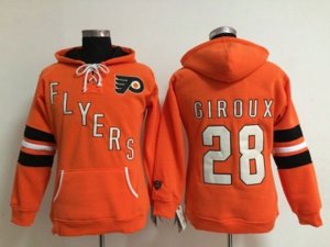 Philadelphia Flyers #28 Claude Giroux Orange jerseys (pullover hooded sweatshirt)