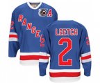 CCM New York Rangers #2 Brian Leetch Authentic Royal Blue 75TH Throwback NHL Jersey