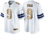 Dallas Cowboys #9 Tony Romo White 2016 Christmas NFL Game Gold Edition Jersey
