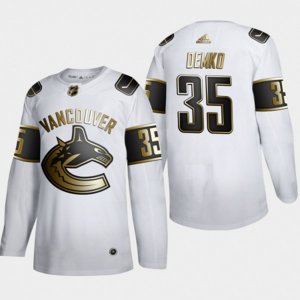 Vancouver Canucks #35 Thatcher Demko Adidas White Golden Edition Limited Stitched NHL Jersey