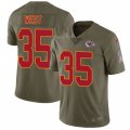 Kansas City Chiefs #35 Charcandrick West Limited Olive 2017 Salute to Service NFL Jersey