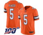 Denver Broncos #5 Joe Flacco Limited Orange Rush Vapor Untouchable 100th Season Football Jersey