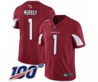 Arizona Cardinals #1 Kyler Murray Red Team Color Vapor Untouchable Limited Player 100th Season Football Jersey