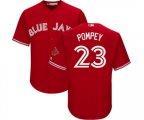 Toronto Blue Jays #23 Dalton Pompey Replica Scarlet Alternate Cool Base Baseball Jersey