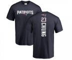 New England Patriots #23 Patrick Chung Navy Blue Backer T-Shirt