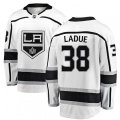 Los Angeles Kings #38 Paul LaDue Authentic White Away Fanatics Branded Breakaway NHL Jersey