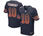 Chicago Bears #10 Mitchell Trubisky Elite Navy Blue Home Drift Fashion Football Jersey
