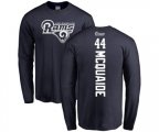 Los Angeles Rams #44 Jacob McQuaide Navy Blue Backer Long Sleeve T-Shirt
