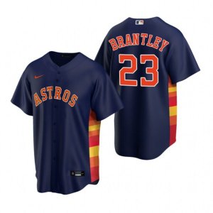 Nike Houston Astros #23 Michael Brantley Navy Alternate Stitched Baseball Jersey