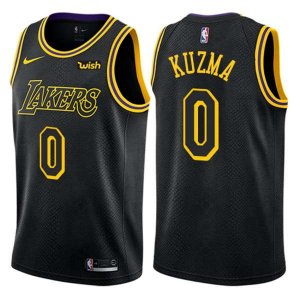 Los Angeles Lakers #0 Kyle Kuzma Authentic Black City Edition NBA Jersey