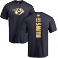 Nashville Predators #15 Craig Smith Navy Blue Backer T-Shirt