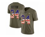 Pittsburgh Steelers #34 Cameron Sutton Limited Olive USA Flag 2017 Salute to Service NFL Jersey