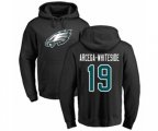 Philadelphia Eagles #19 JJ Arcega-Whiteside Black Name & Number Logo Pullover Hoodie
