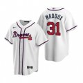 Atlanta Braves #31 Greg Maddux White Home Stitched Baseball Jersey
