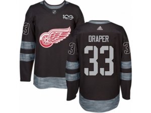Detroit Red Wings #33 Kris Draper Authentic Black 1917-2017 100th Anniversary NHL Jersey
