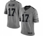 Buffalo Bills #17 Josh Allen Limited Gray Gridiron Football Jersey