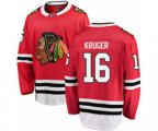 Chicago Blackhawks #16 Marcus Kruger Authentic Red Home Fanatics Branded Breakaway NHL Jersey