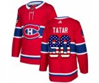 Montreal Canadiens #90 Tomas Tatar Authentic Red USA Flag Fashion NHL Jersey