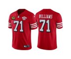 San Francisco 49ers #71 Trent Williams Red 75th Anniversary With C Patch Vapor Untouchable Limited Stitched Football Jersey