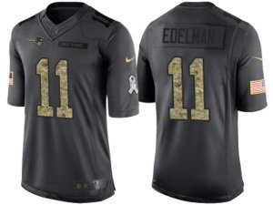 New England Patriots #11 Julian Edelman Stitched Black NFL Salute to Service Limited Jerseys