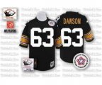 Pittsburgh Steelers #63 Dermontti Dawson Black Authentic Throwback Football Jersey