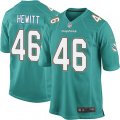 Miami Dolphins #46 Neville Hewitt Game Aqua Green Team Color NFL Jersey