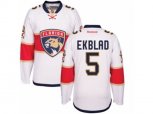 Florida Panthers #5 Aaron Ekblad Authentic White Away NHL New Jersey