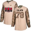 Ottawa Senators #78 Filip Chlapik Authentic Camo Veterans Day Practice NHL Jersey