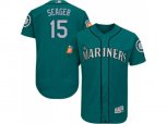 Seattle Mariners #15 Kyle Seager Green Flexbase Authentic Collection Stitched MLB Jersey