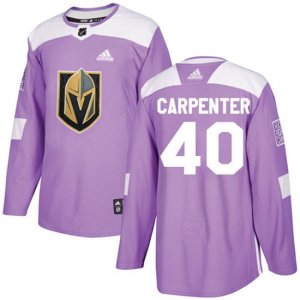 Vegas Golden Knights #40 Ryan Carpenter Authentic Purple Fights Cancer Practice NHL Jersey