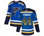 Adidas St. Louis Blues #44 Chris Pronger Authentic Blue Drift Fashion NHL Jersey