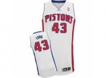 Detroit Pistons #43 Grant Long Authentic White Home NBA Jersey