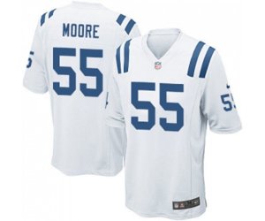 Indianapolis Colts #55 Skai Moore Game White Football Jersey