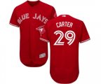 Toronto Blue Jays #29 Joe Carter Scarlet Flexbase Authentic Collection Alternate Baseball Jersey