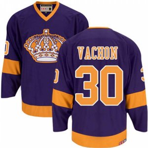 CCM Los Angeles Kings #30 Rogie Vachon Premier Purple Throwback NHL Jersey