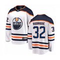 Edmonton Oilers #32 Olivier Rodrigue Authentic White Away Fanatics Branded Breakaway Hockey Jersey
