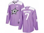 Dallas Stars #7 Neal Broten Purple Authentic Fights Cancer Stitched NHL Jersey