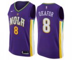 New Orleans Pelicans #8 Jahlil Okafor Authentic Purple NBA Jersey - City Edition