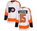 Adidas Philadelphia Flyers #15 Jori Lehtera Authentic White Away NHL Jersey