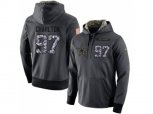Dallas Cowboys #97 Taco Charlton Stitched Black Anthracite Salute to Service Player Performance Hoodie