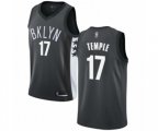 Brooklyn Nets #17 Garrett Temple Authentic Gray Basketball Jersey Statement Edition