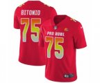 Cleveland Browns #75 Joel Bitonio Limited Red AFC 2019 Pro Bowl Football Jersey