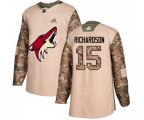 Arizona Coyotes #15 Brad Richardson Authentic Camo Veterans Day Practice Hockey Jersey