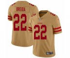 San Francisco 49ers #22 Matt Breida Limited Gold Inverted Legend Football Jersey